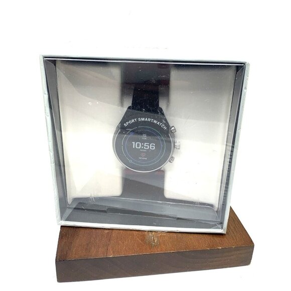 Fossil Women's Watch FTW6024 Smartwatch Aluminum Gray Black Rubber Band 41mm - Picture 2 of 7